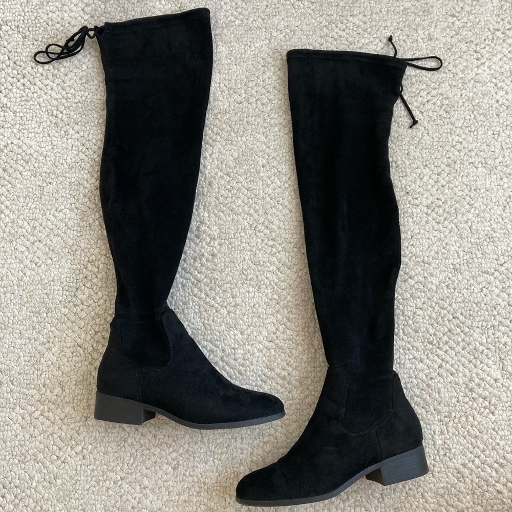 Black over the knee boots